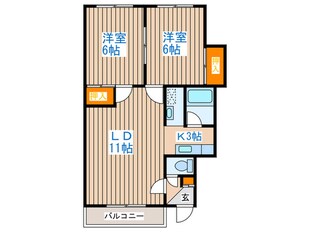 センチュリ－山の手の物件間取画像